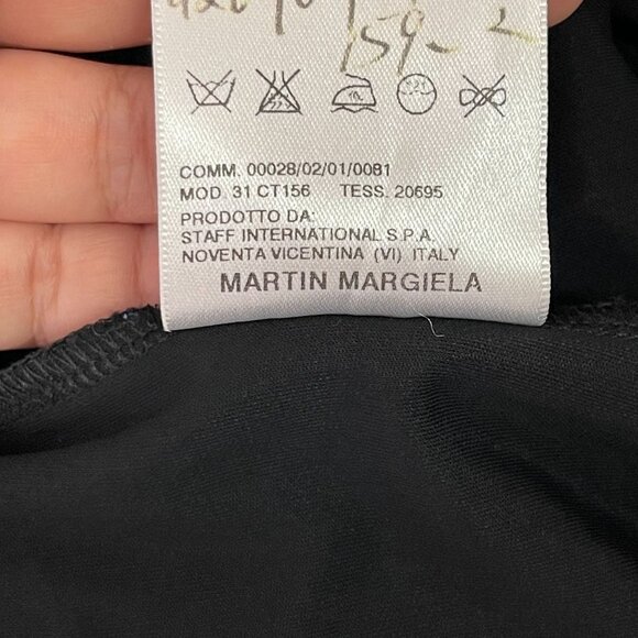 Vintage MARTIN MARGIELA Women's Black Spaghetti Straps Ruffled Mini Dress 42 IT - Picture 9 of 12